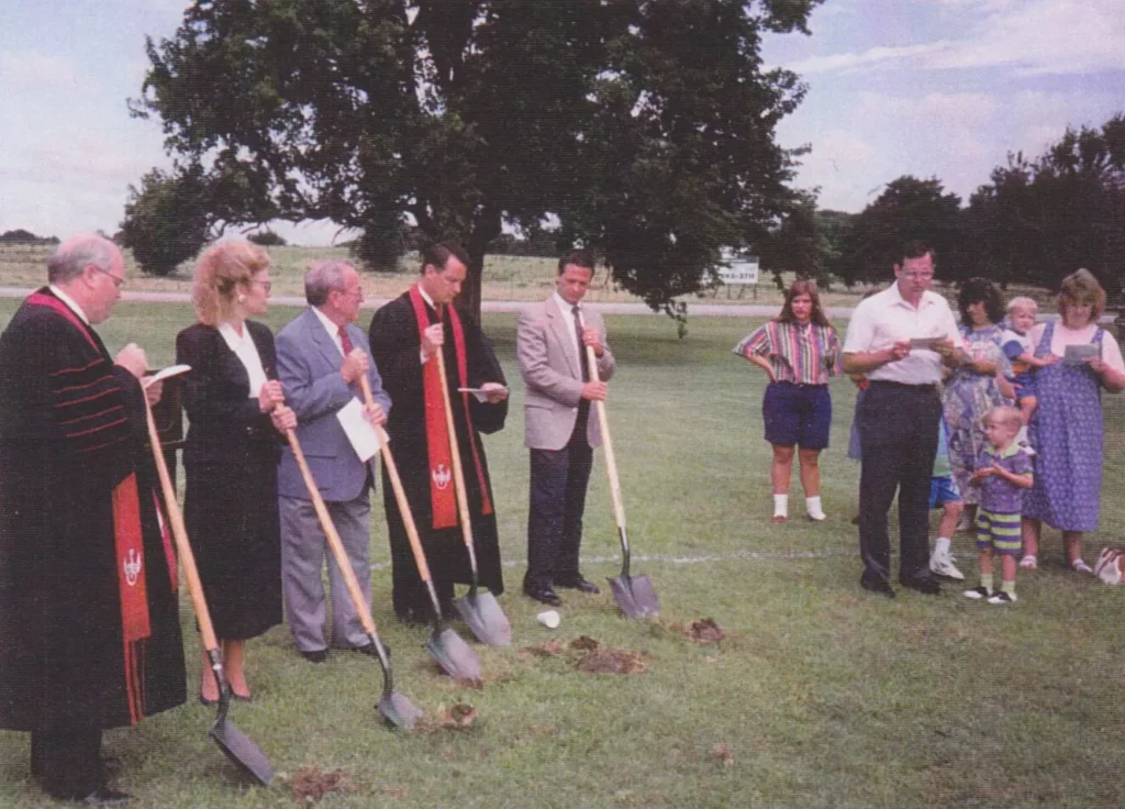 Breaking ground for church